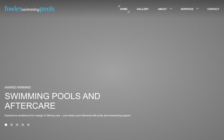 Screenshot of fowlerswimmingpools.co.uk