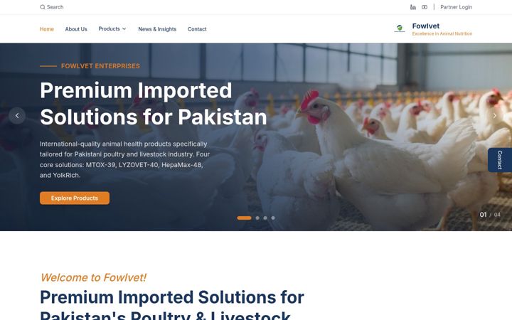 Screenshot of fowlvet.com