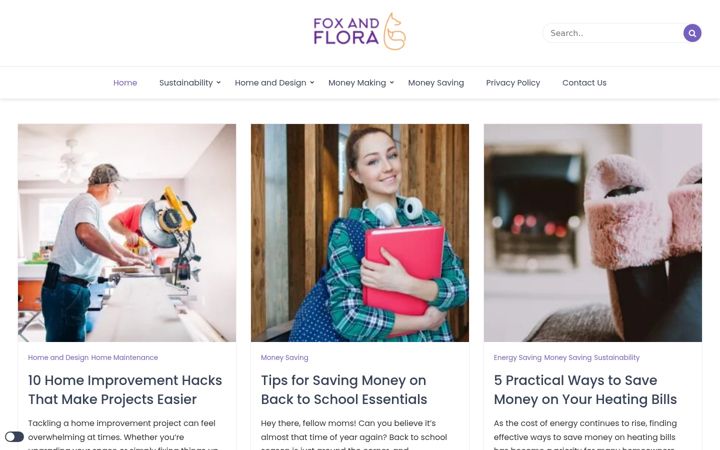 Screenshot of fox-and-flora.com