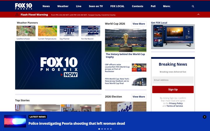 Capture d'écran de fox10phoenix.com