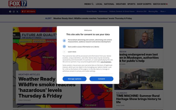 Skjámynd af fox17online.com
