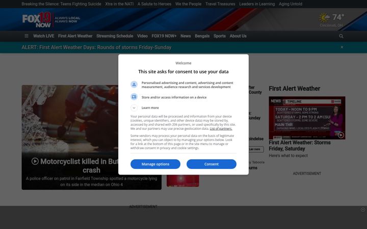 Ekraanipilt saidist fox19.com
