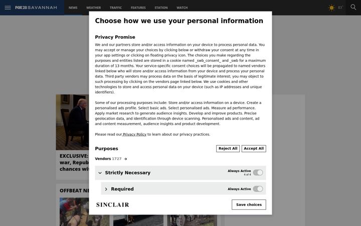 Screenshot of fox28savannah.com