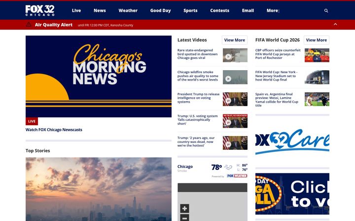 Screenshot von fox32chicago.com