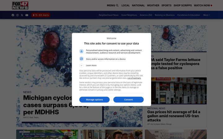 Screenshot of fox47news.com