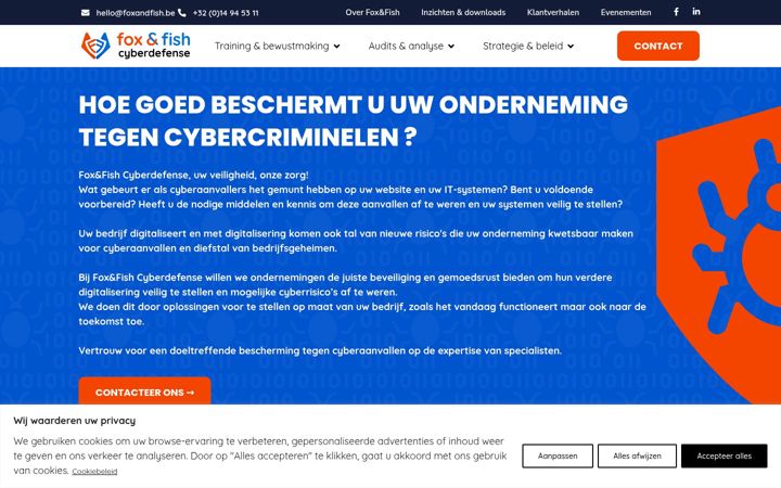 Skjámynd af foxandfish.be