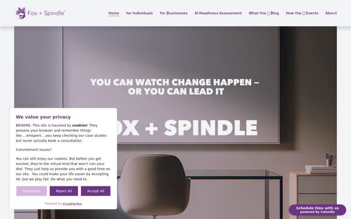 Screenshot of foxandspindle.com