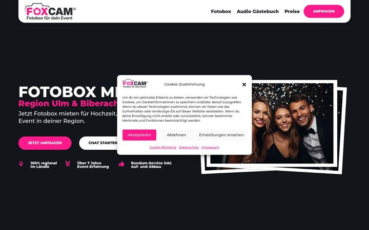 Screenshot of foxcam-fotobox.de