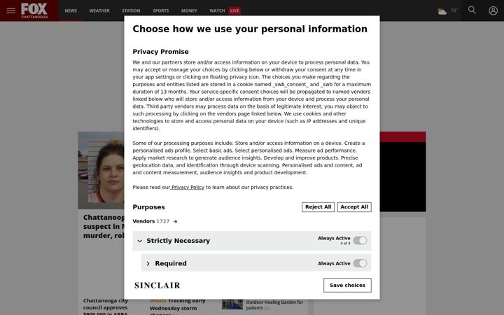 Screenshot of foxchattanooga.com
