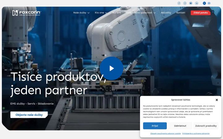 Screenshot of foxconn.sk