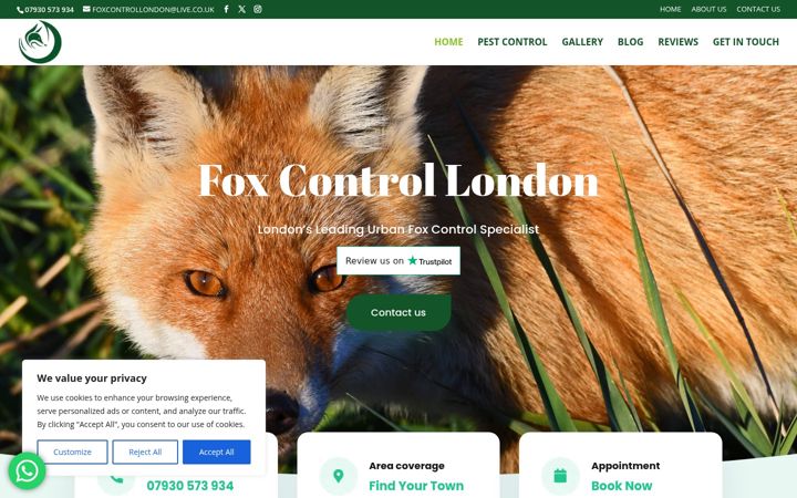 Screenshot of foxcontrollondon.com