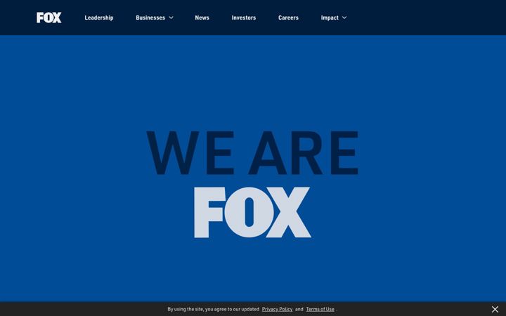 Screenshot of foxcorporation.com