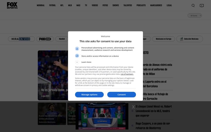 Screenshot of foxdeportes.com
