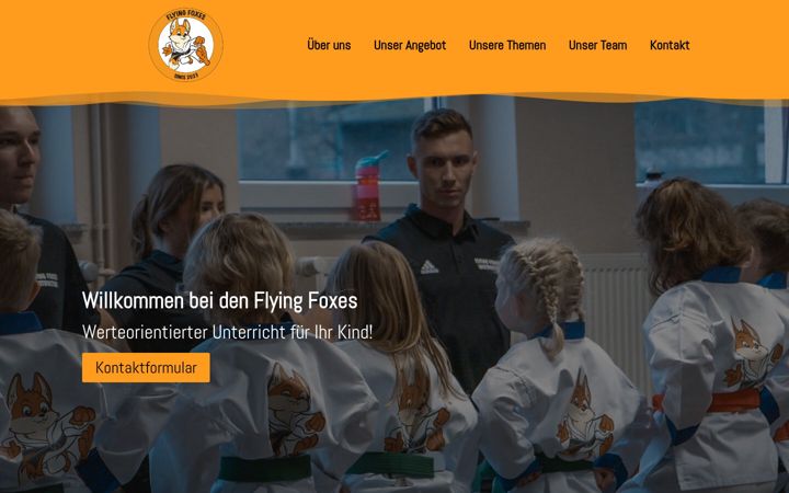 Skärmbild av foxes-kids.de