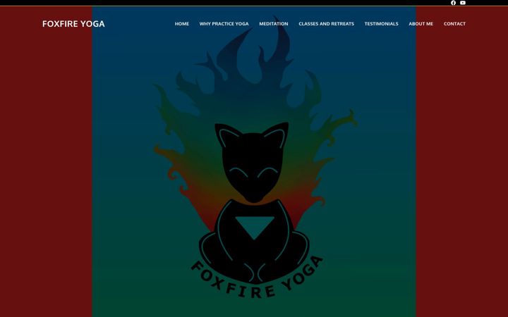 Screenshot of foxfireyoga.com