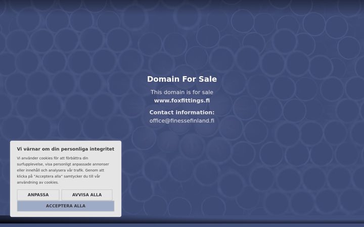 Screenshot of foxfittings.fi