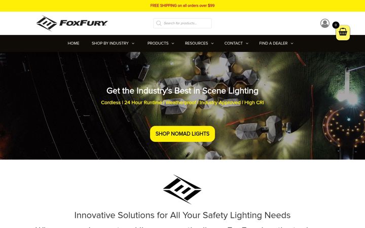 Screenshot of foxfury.com