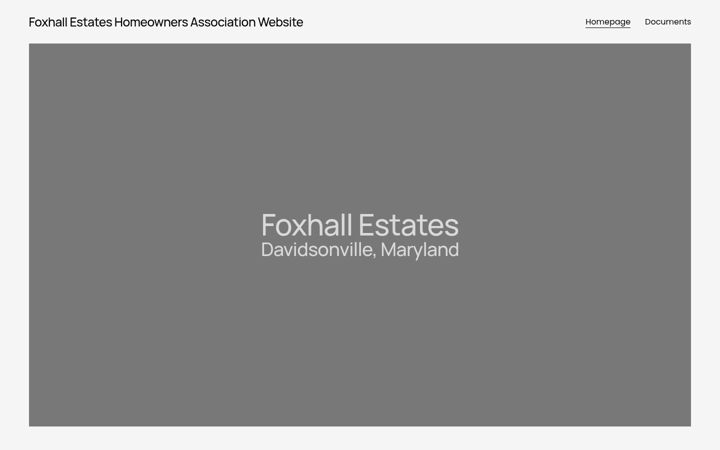 Screenshot of foxhallestates.com