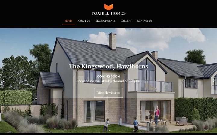 Screenshot of foxhillhomes.co.uk
