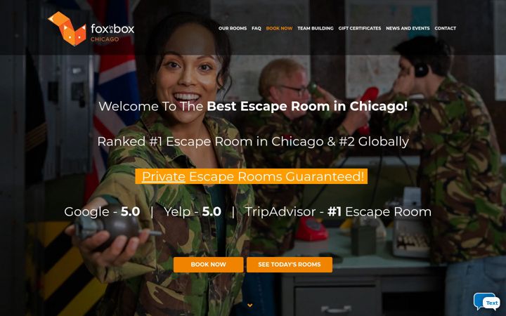 Screenshot of foxinaboxchicago.com