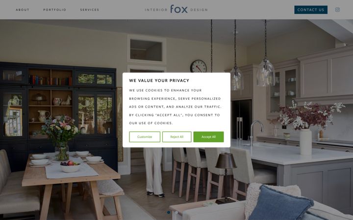 Screenshot of foxinteriordesign.com