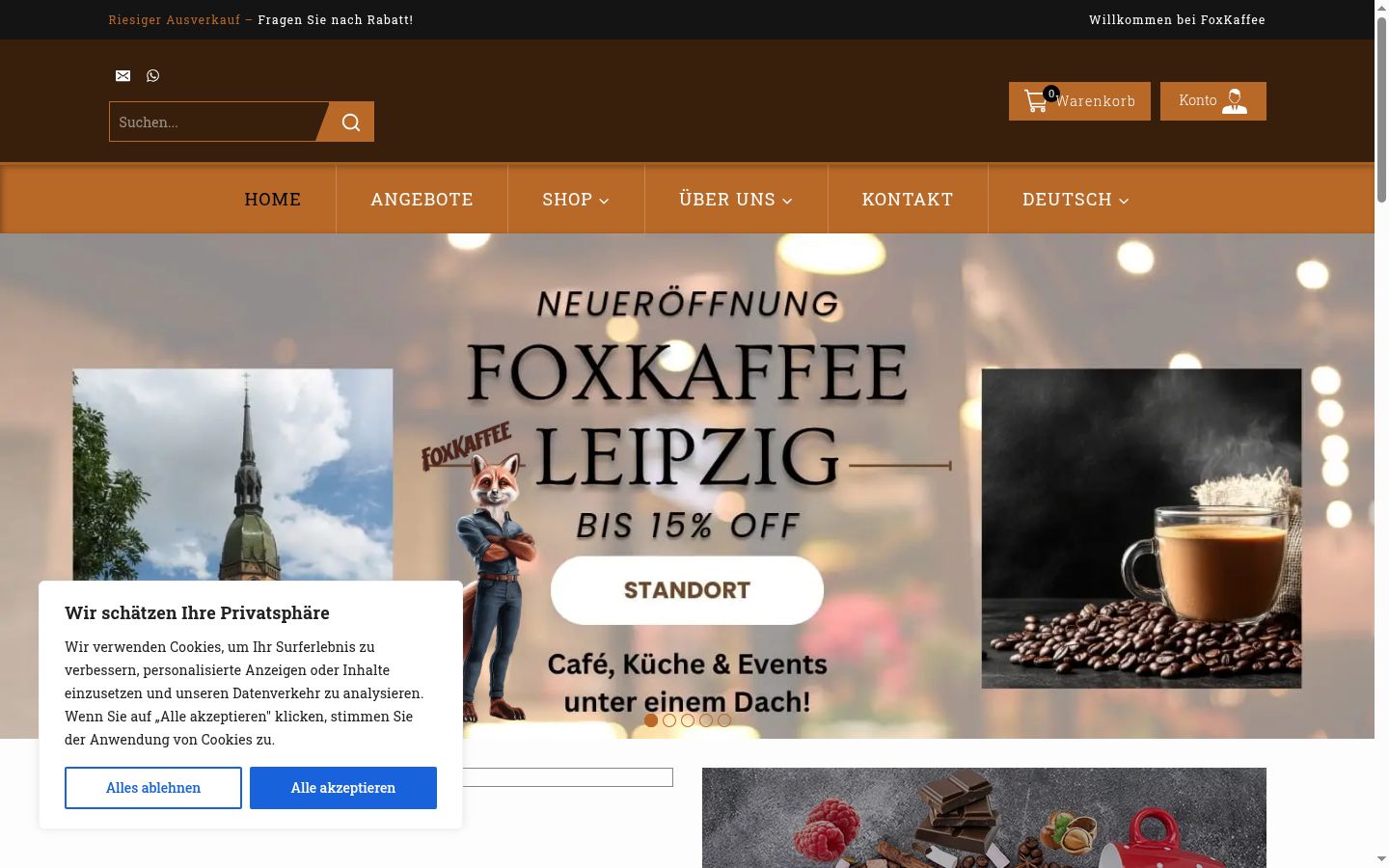 Screenshot του banner συγκατάθεσης που εμφανίστηκε πριν από οποιαδήποτε αλληλεπίδραση