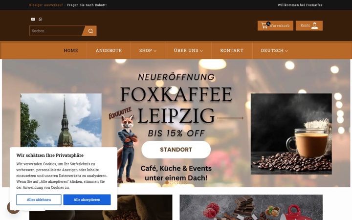 Screenshot of foxkaffee.com