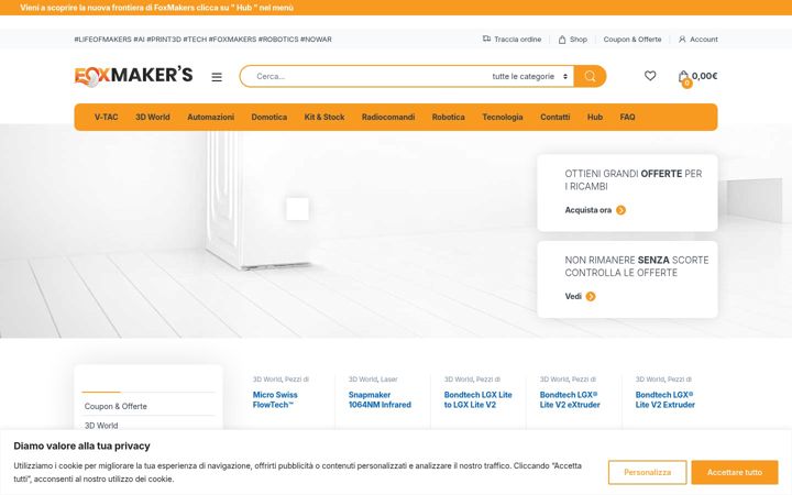 Екранна снимка на foxmakers.it