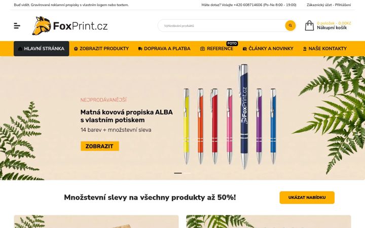 Screenshot of foxprint.cz