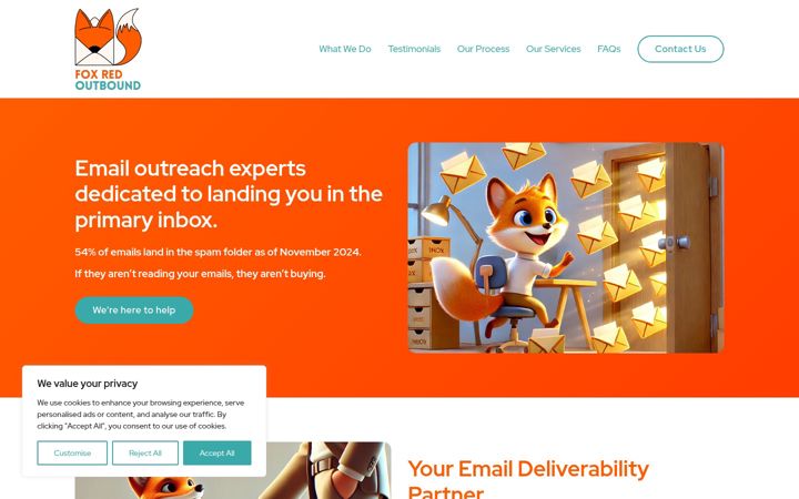 Screenshot of foxredoutbound.co.uk