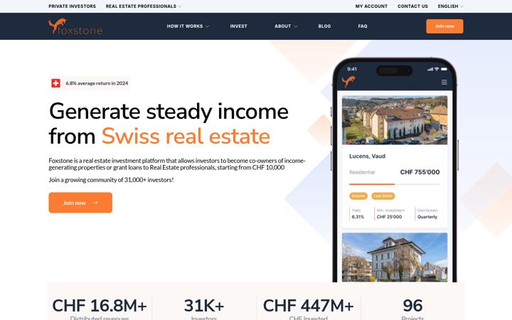 Screenshot of foxstone.ch
