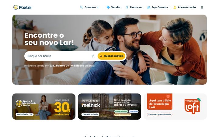 Screenshot of foxterciaimobiliaria.com.br