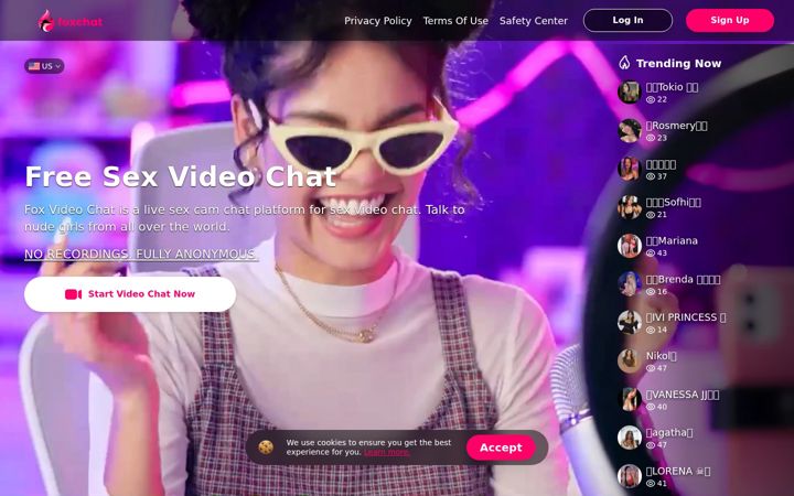 Screenshot of foxvideochat.com