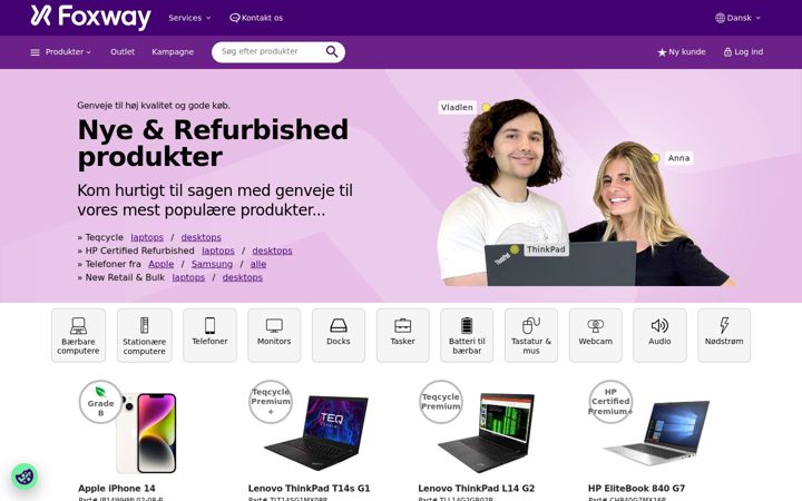 Screenshot of foxway.dk