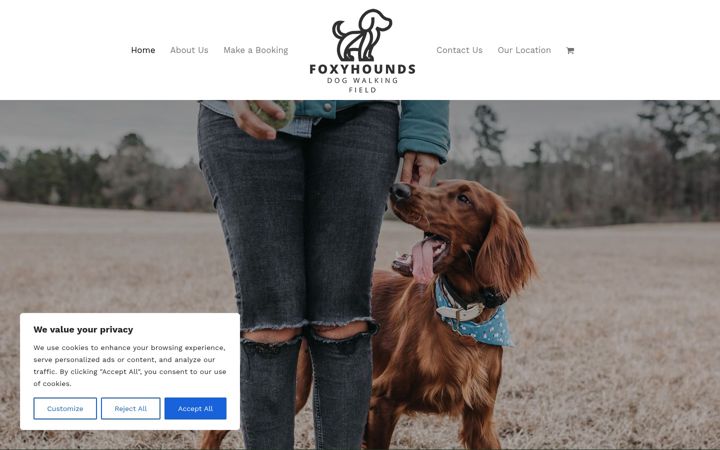 Screenshot of foxyhoundsfield.co.uk