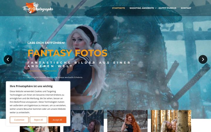 Screenshot of foxys-photographs.de
