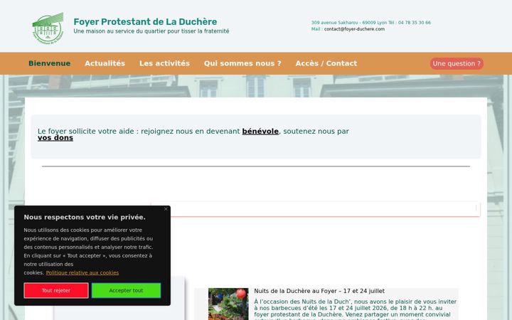 Screenshot of foyer-duchere.com