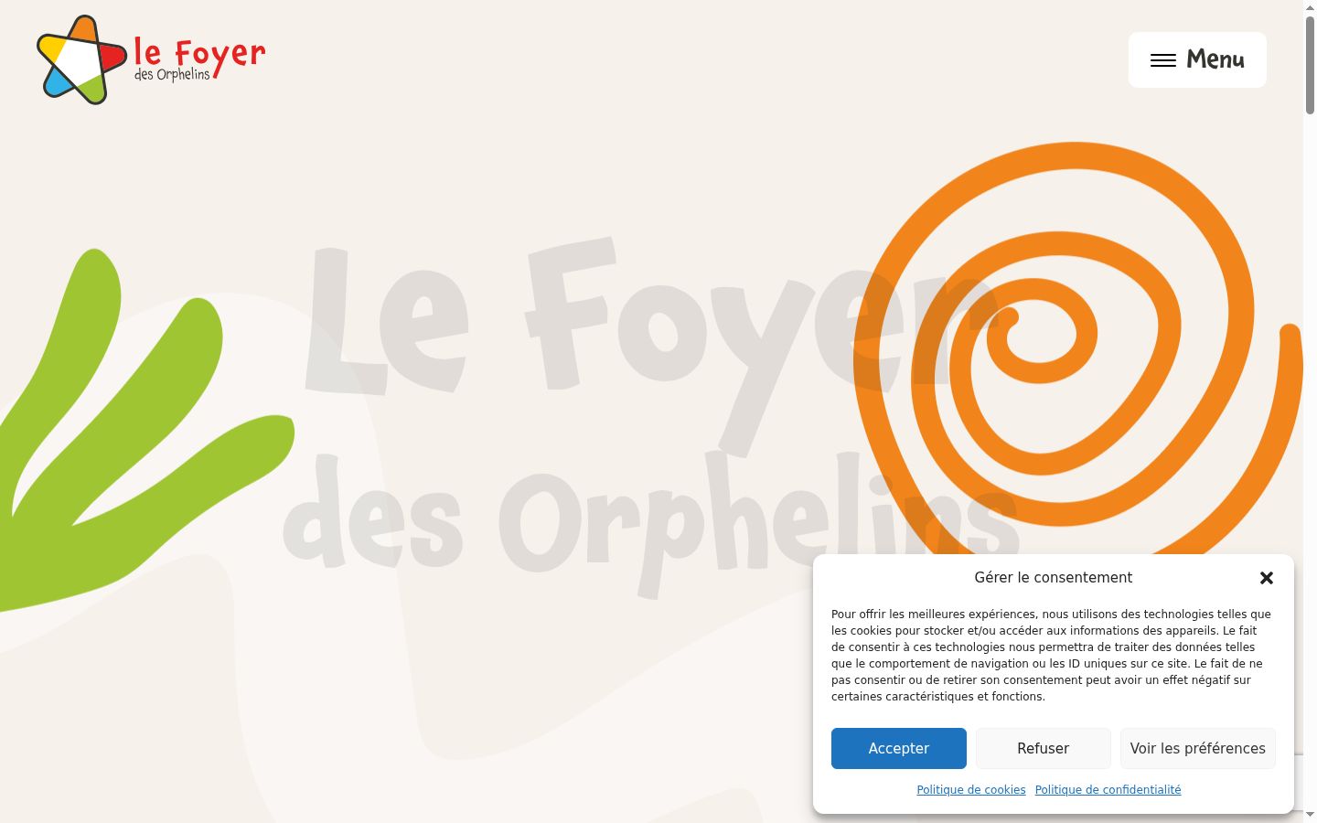 Screenshot of the consent banner shown before any interaction