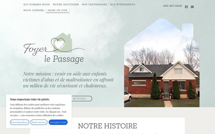 Screenshot of foyerlepassage.com