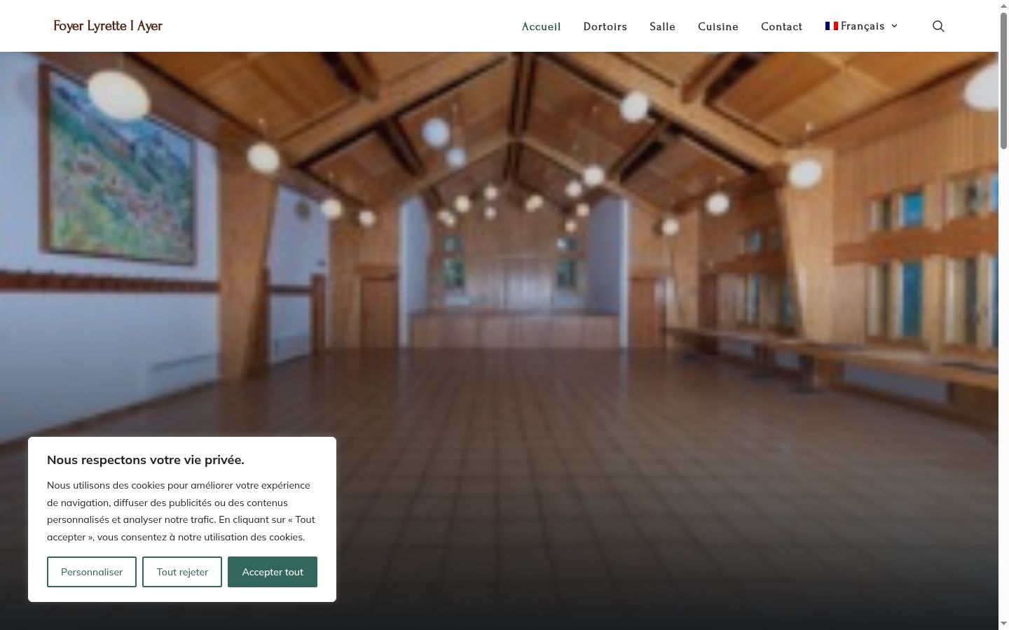 Screenshot of the consent banner shown before any interaction