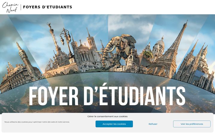 Screenshot of foyersetudiants.org
