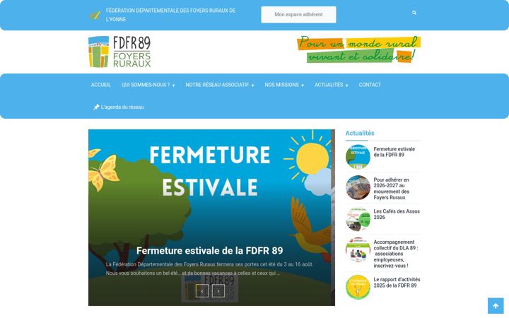 Screenshot of foyersruraux-yonne.org