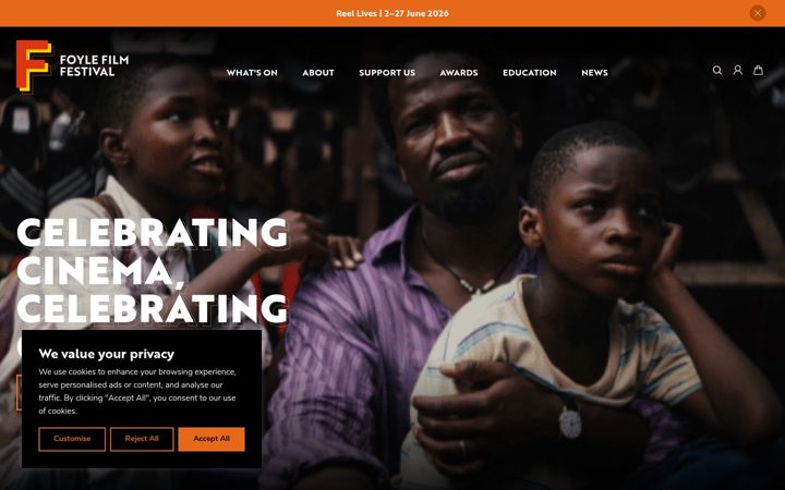 Screenshot of foylefilmfestival.org