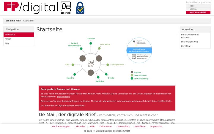 Screenshot of fp-demail.de