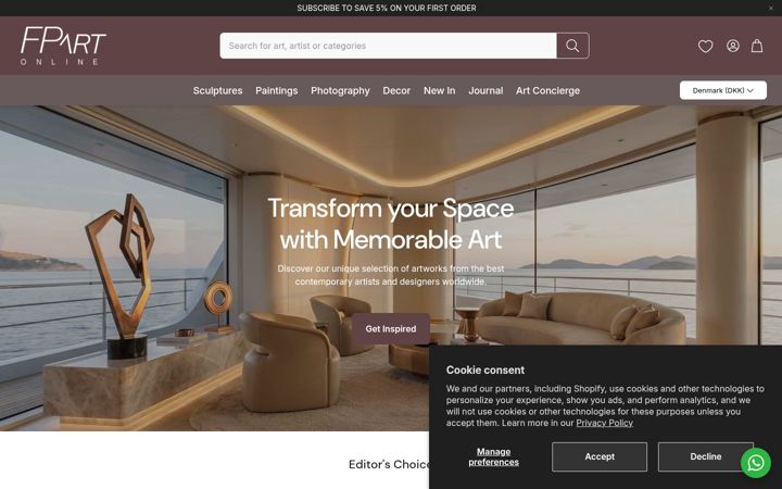 Screenshot of fpartonline.com