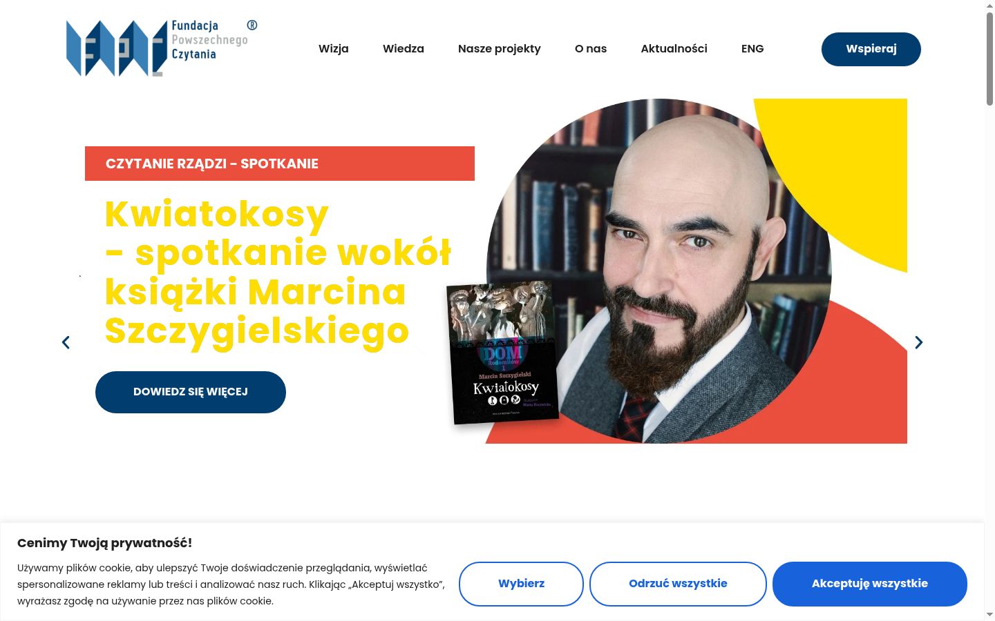 Posnetek zaslona pasice za privolitev, prikazane pred kakršno koli interakcijo