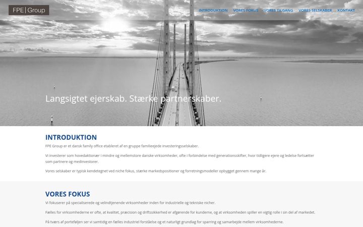 Screenshot of fpegroup.dk