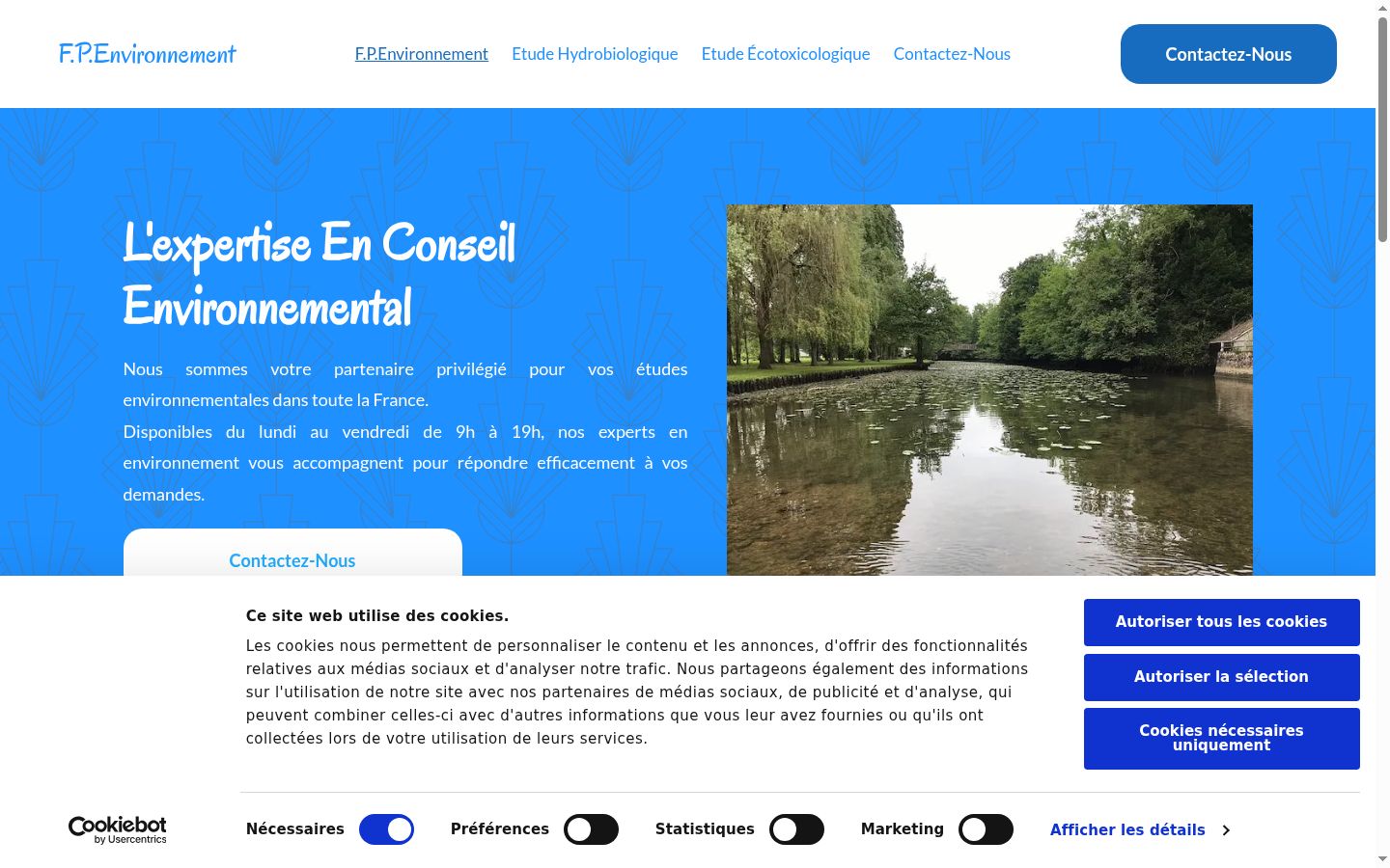 Captura de pantalla del banner de consentimiento mostrado antes de cualquier interacción