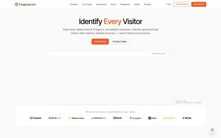 Screenshot ta' fpjs.io