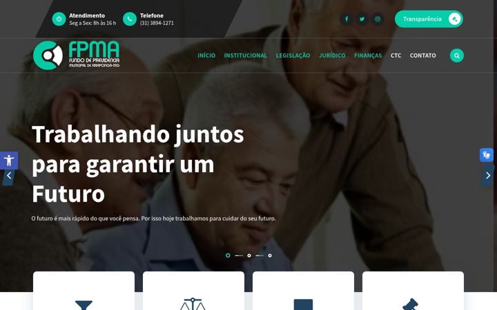 Screenshot of fpma.mg.gov.br